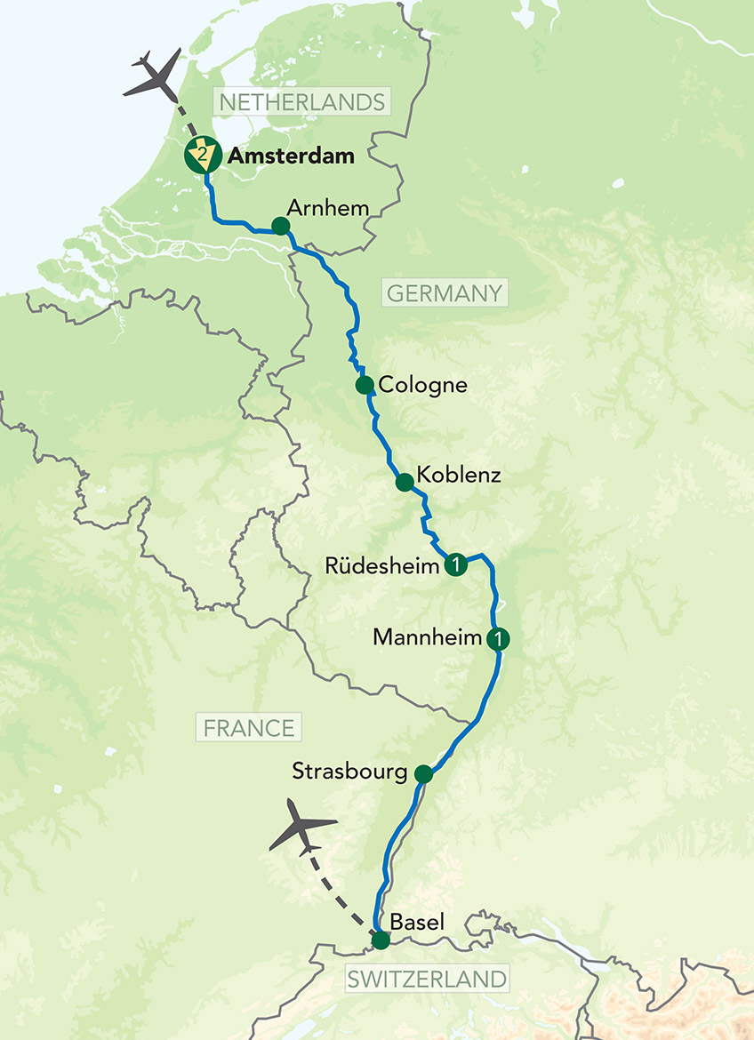 Danube Cruise Map